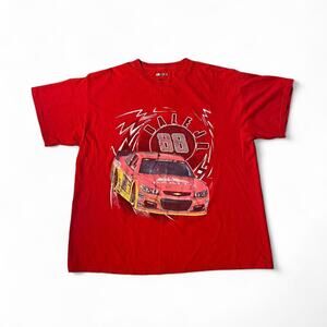 Vintage Dale Earnhardt Jr 88 NASCAR T Shirt Red Graphic Racing Tee Mens
